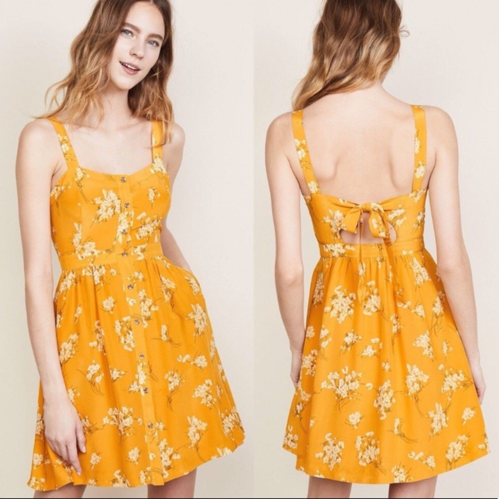 Madwell orange/yellow Flower dress